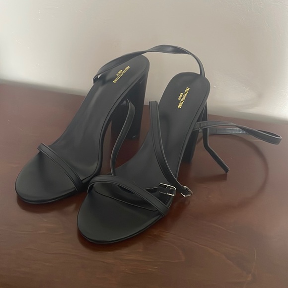 Barely There Black Heels - Picture 3 of 7